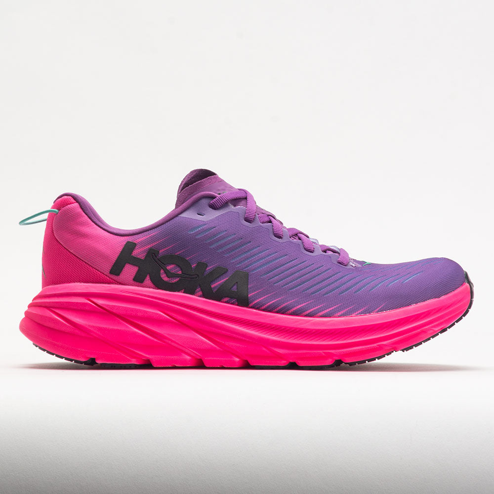 HOKA Rincon 3 Women's Running Shoes Beautyberry/Knockout Pink Size 9 Width B - Medium