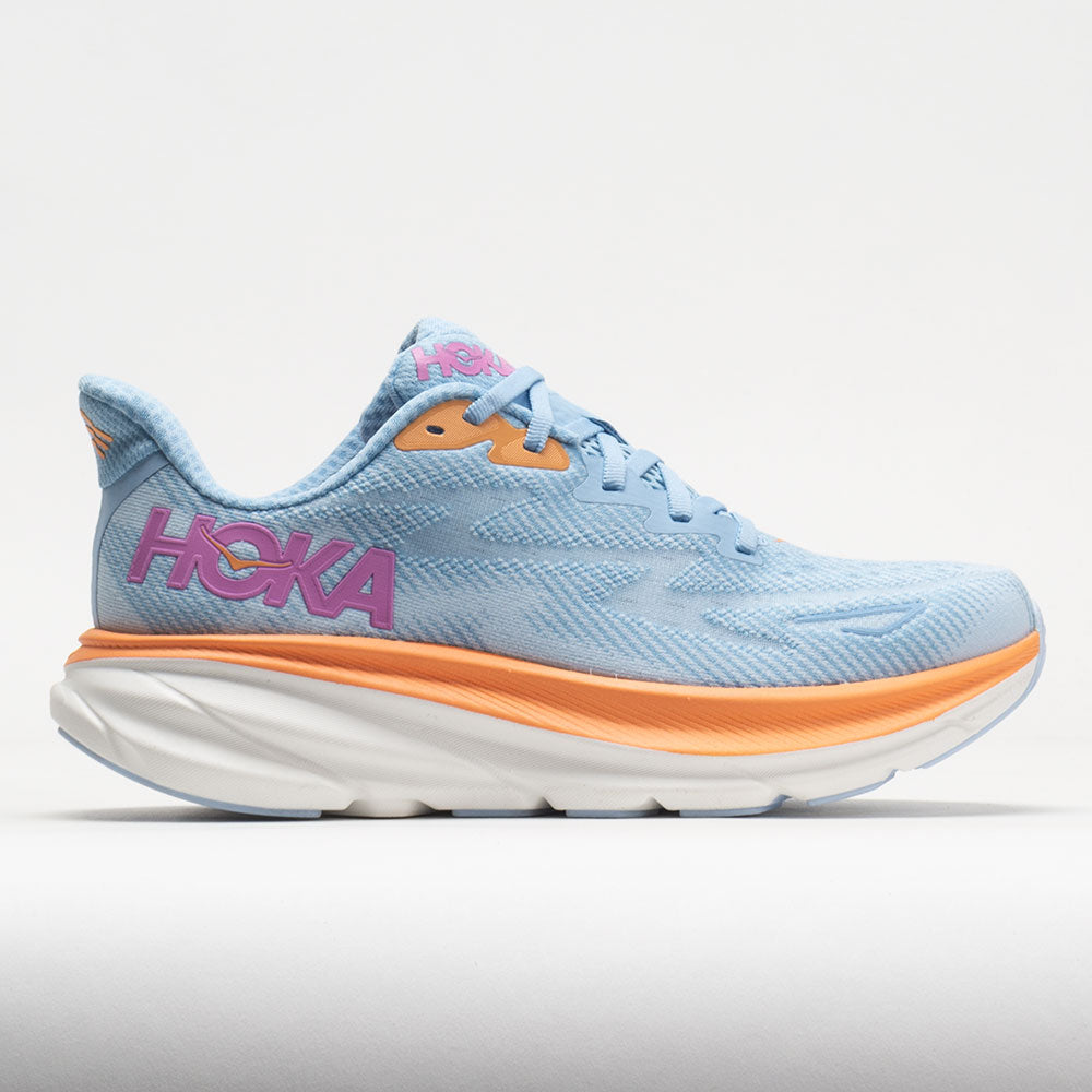 HOKA Clifton 9 Women's Running Shoes Airy Blue/Ice Water Size 7 Width D - Wide