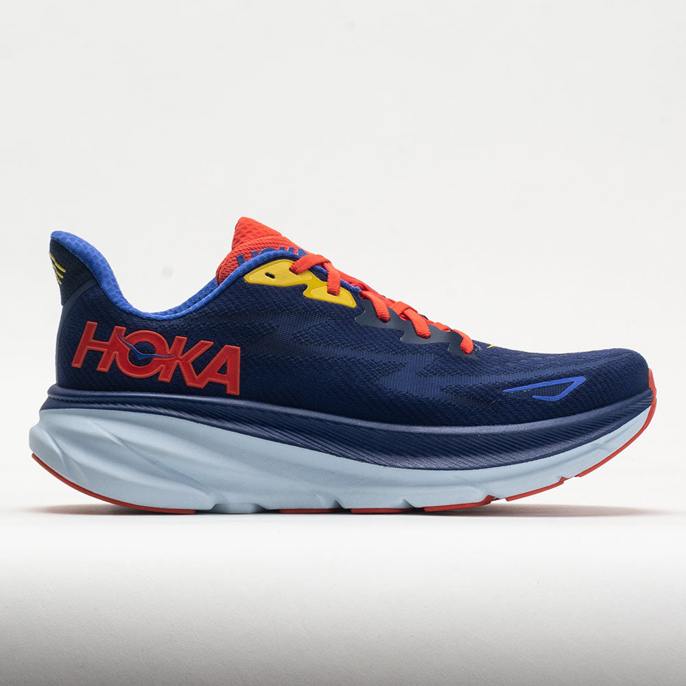 HOKA Clifton 9 Men's Running Shoes Bellwether Blue/Dazzling Blue Size 13 Width EE - Wide