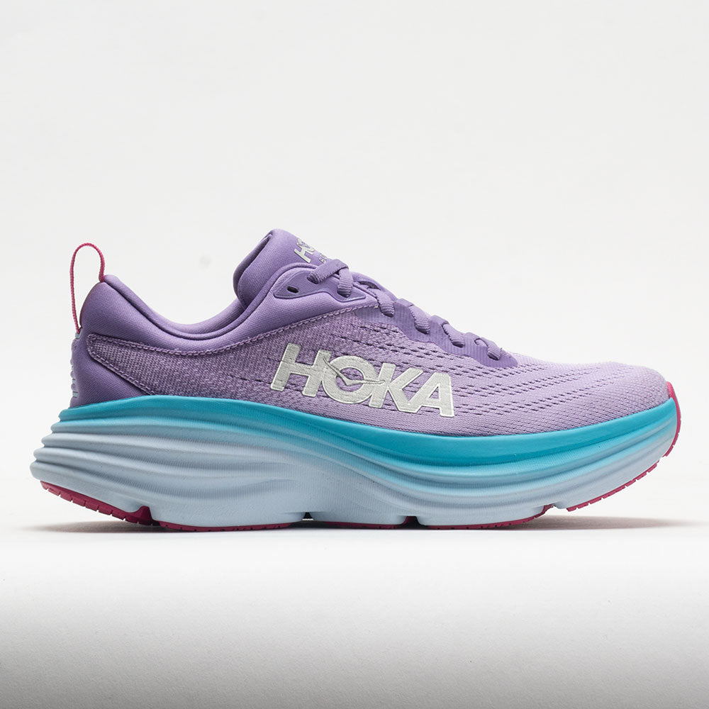 HOKA Bondi 8 Women's Running Shoes Chalk Violet/Pastel Lilac Size 9.5 Width B - Medium