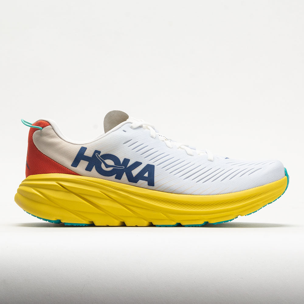 HOKA Rincon 3 Men's Running Shoes White/Eggnog Size 12 Width D - Medium