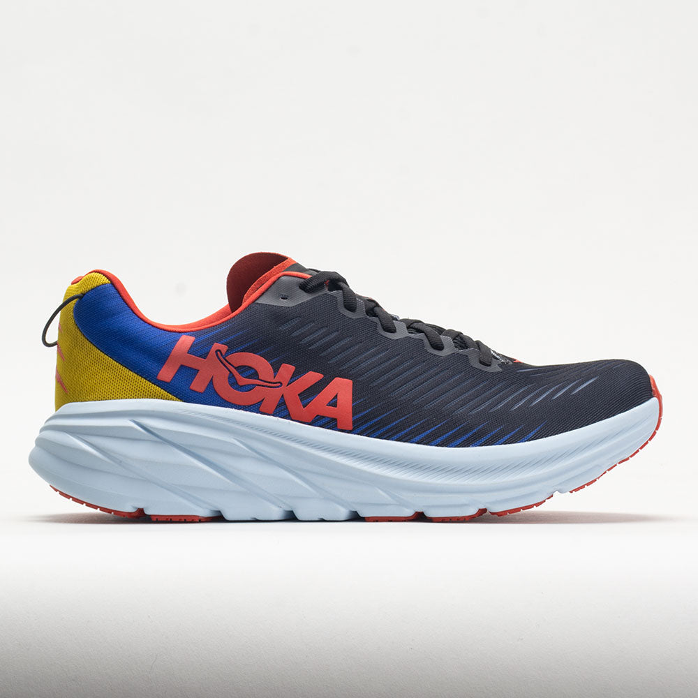 HOKA Rincon 3 Men's Running Shoes Black/Dazzling Blue Size 13 Width D - Medium