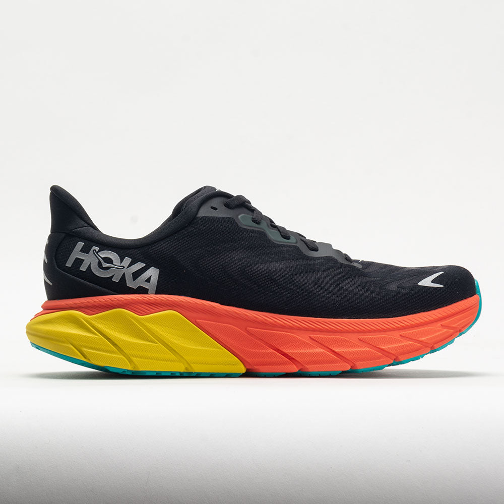 HOKA Arahi 6 Men's Running Shoes Black/Flame Size 13 Width D - Medium