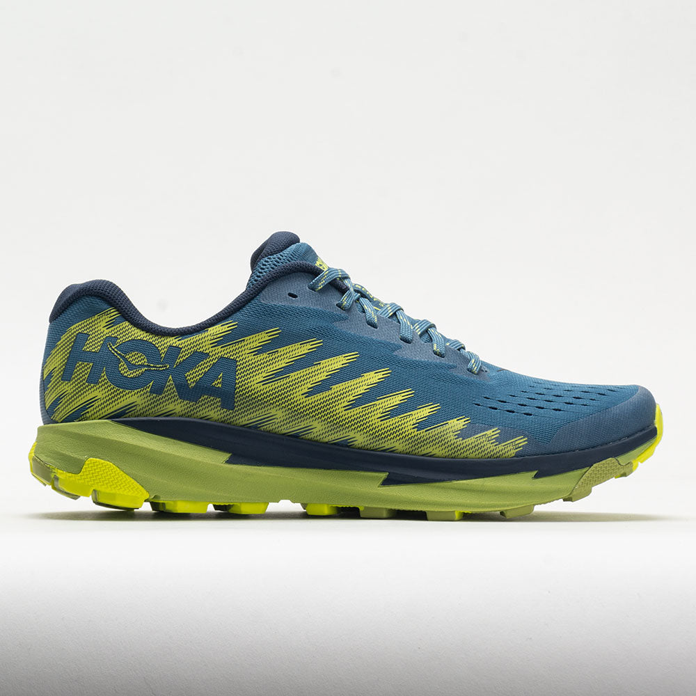 HOKA Torrent 3 Men's Trail Running Shoes Bluesteel/Dark Citron Size 13 Width D - Medium