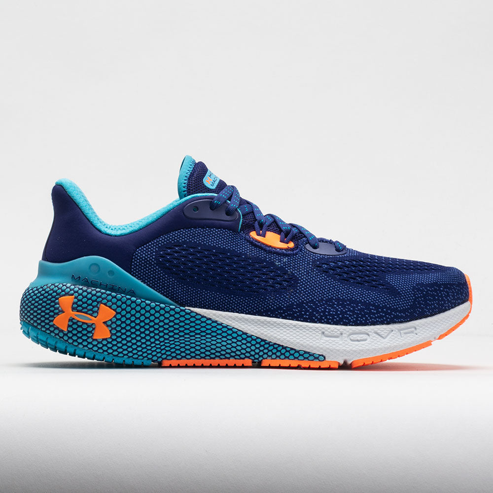 Under Armour HOVR Machina 3 Men's Running Shoes Sonar Blue/Blue Surf/Orange Blast Size 10.5 Width D - Medium