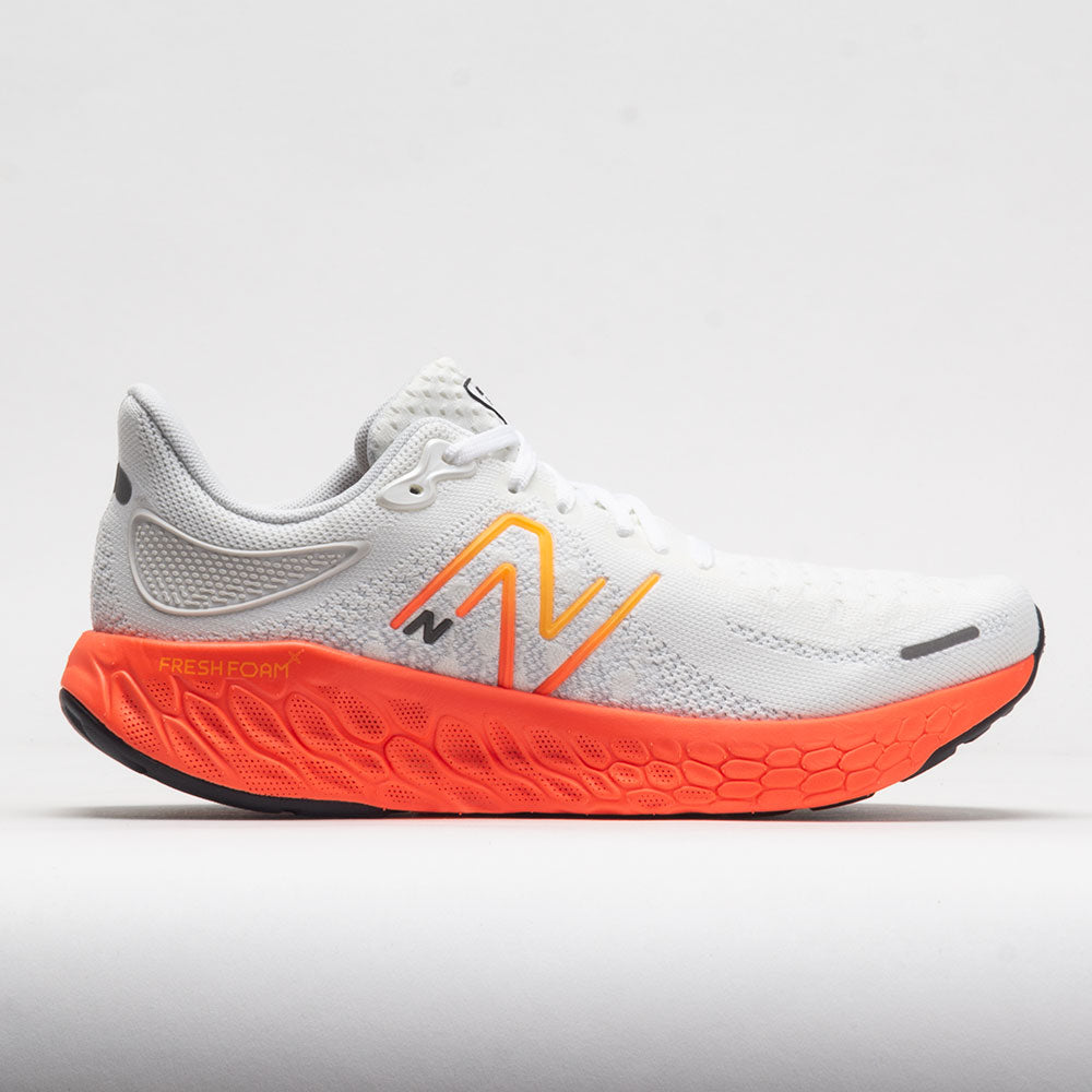 New Balance Fresh Foam X 1080v12 Men's Running Shoes White/Neon Dragonfly/Marigold Size 8.5 Width D - Medium