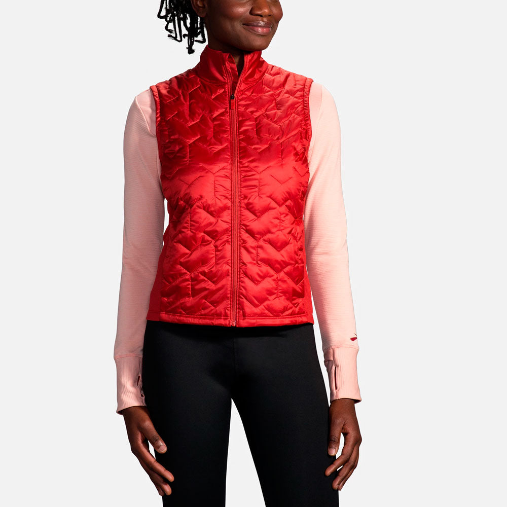 brooks vest womens red