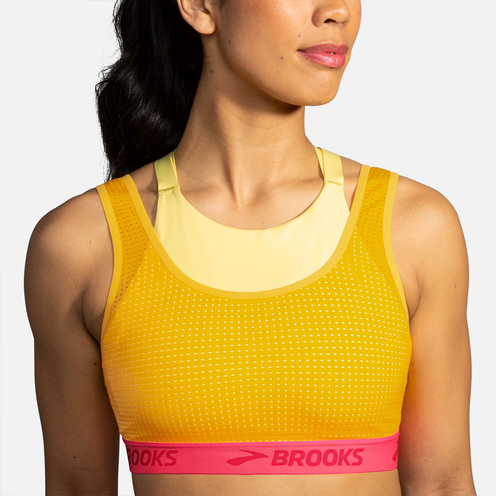 W Brooks Dare Strappy Run Bra, AB