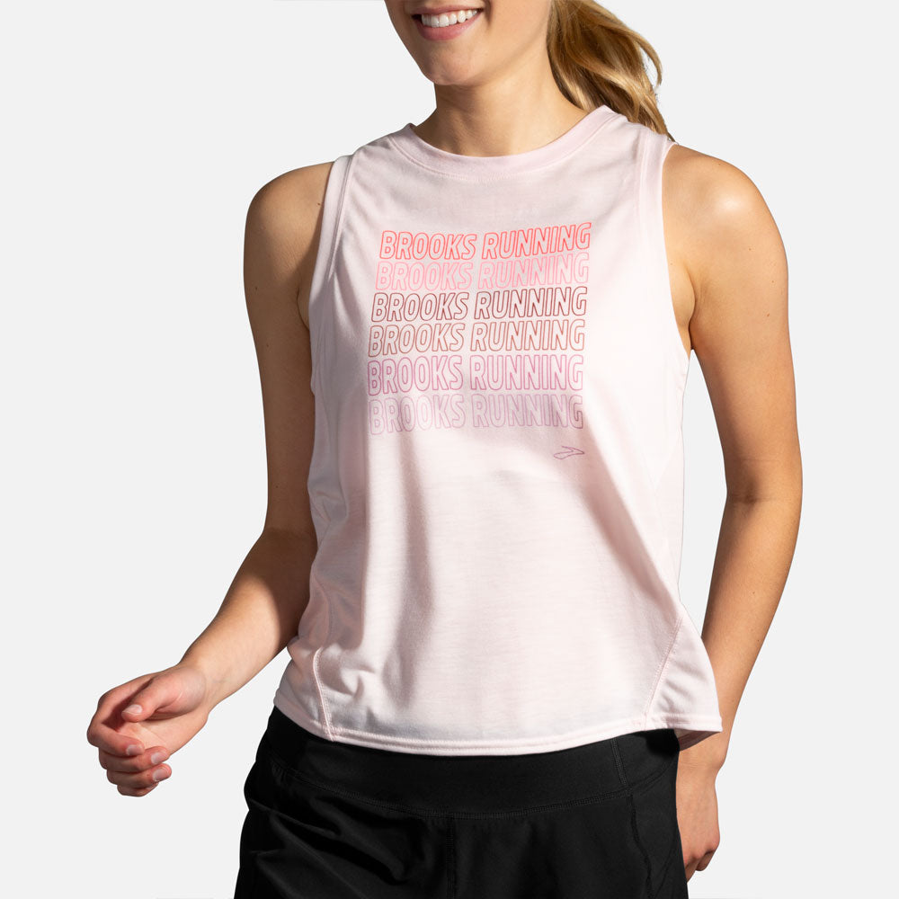 brooks running vest pink