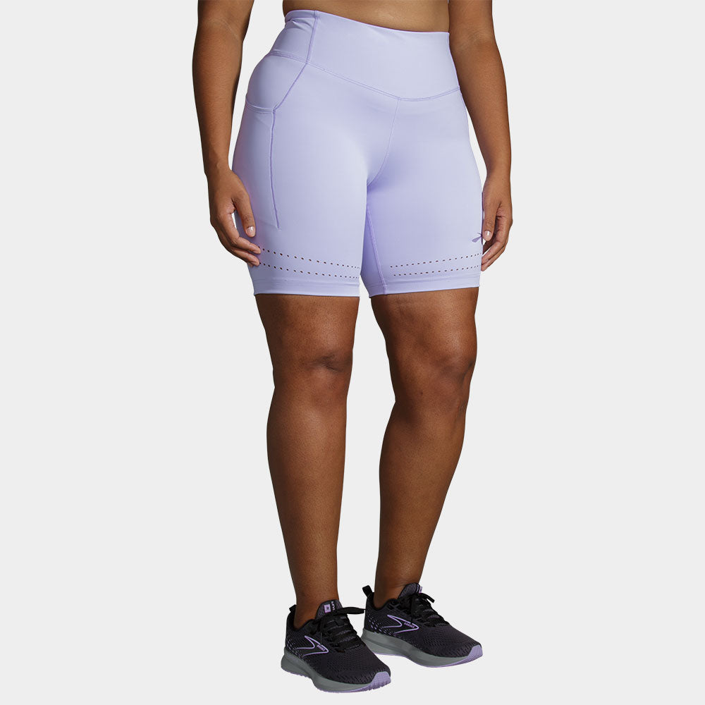 Brooks Method 8"" Short Tight Women's Running Apparel Violet Dash, Size Small