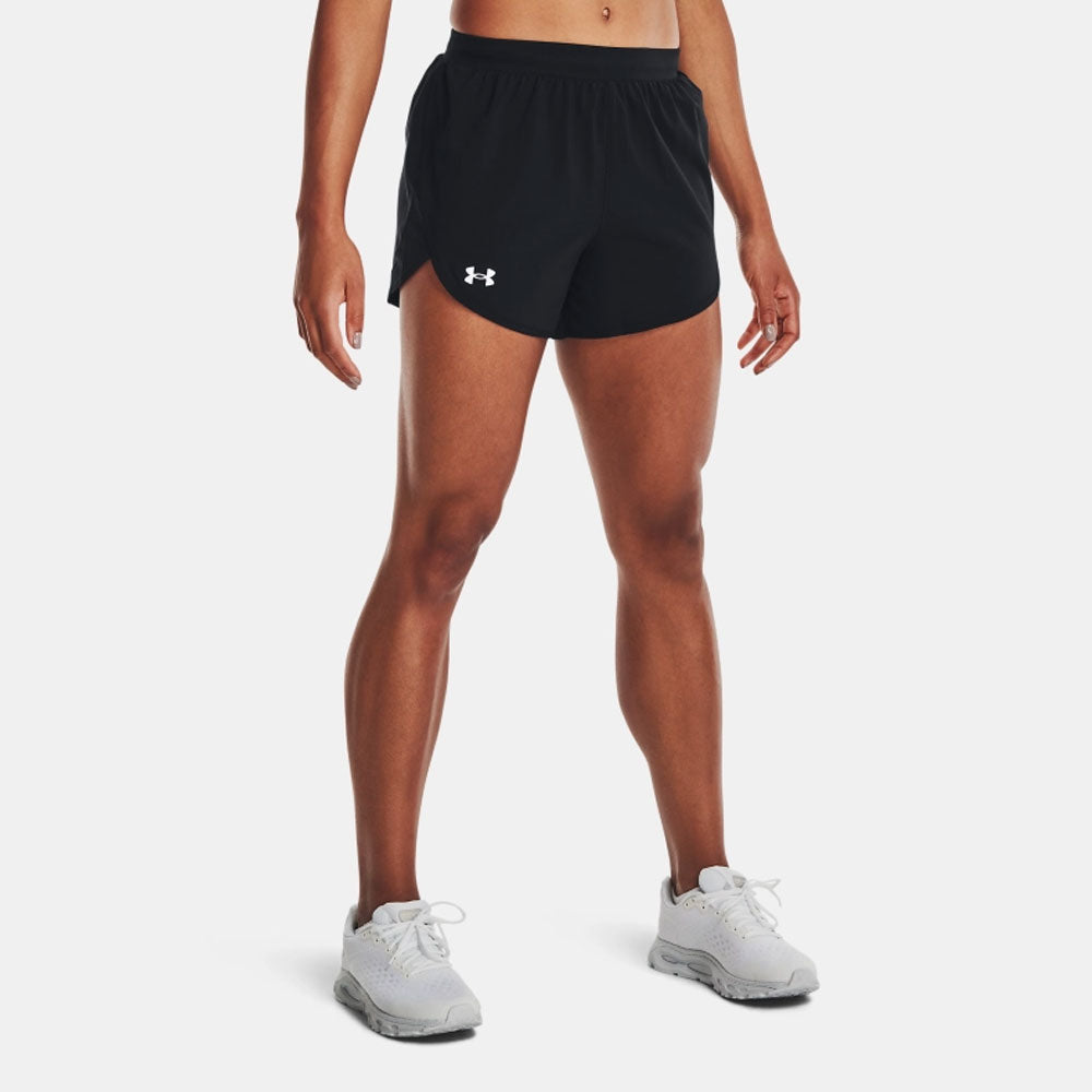 Under Armour Fly-By Elite 3"" Shorts Women's Running Apparel Black, Size Large -  1369766-001
