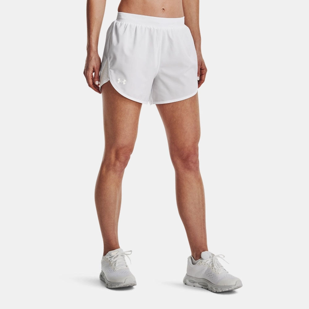 Under Armour Fly-By Elite 3"" Shorts Women's Running Apparel White, Size Small