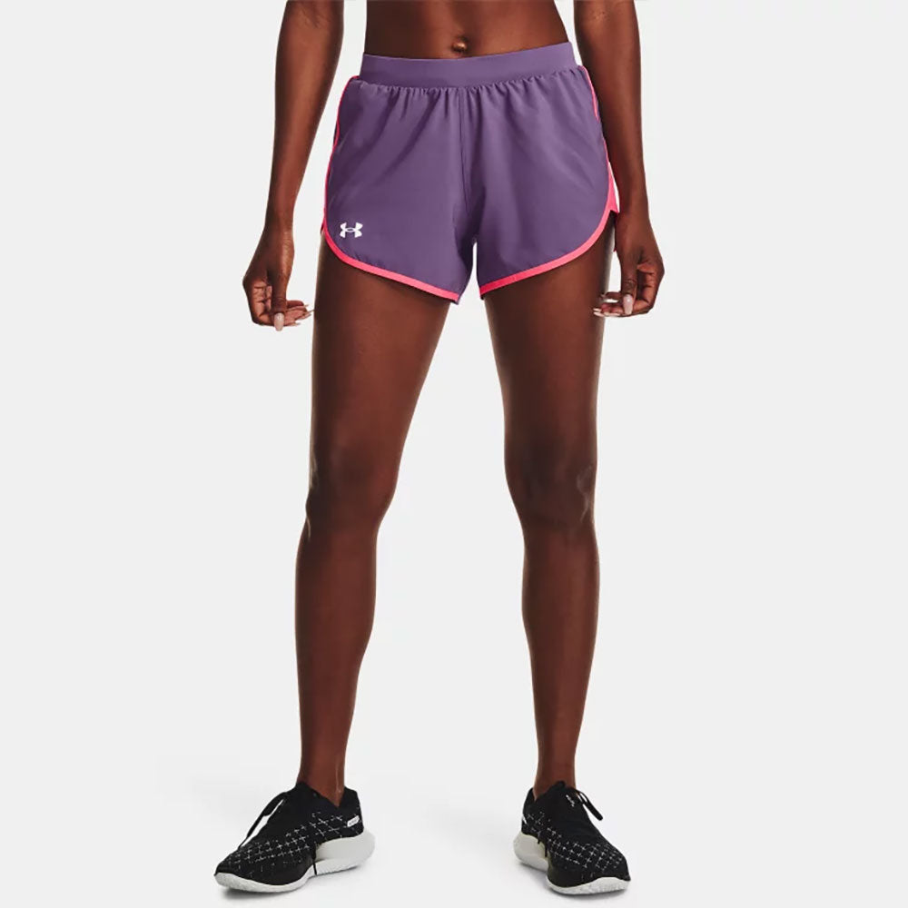 Under Armour Fly-By Elite 3"" Shorts Women's Running Apparel Retro Purple, Size Large