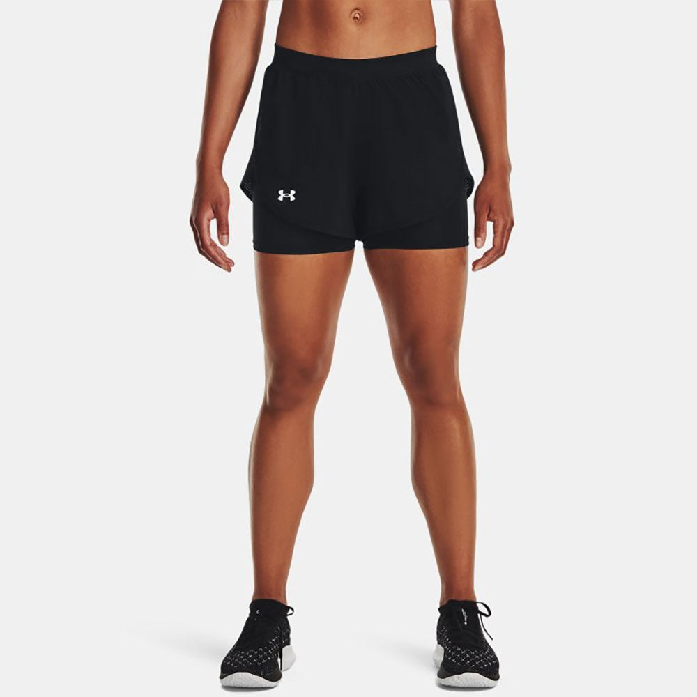 Under Armour Fly-By Elite 2-in-1 Shorts Women's Running Apparel Black, Size Small