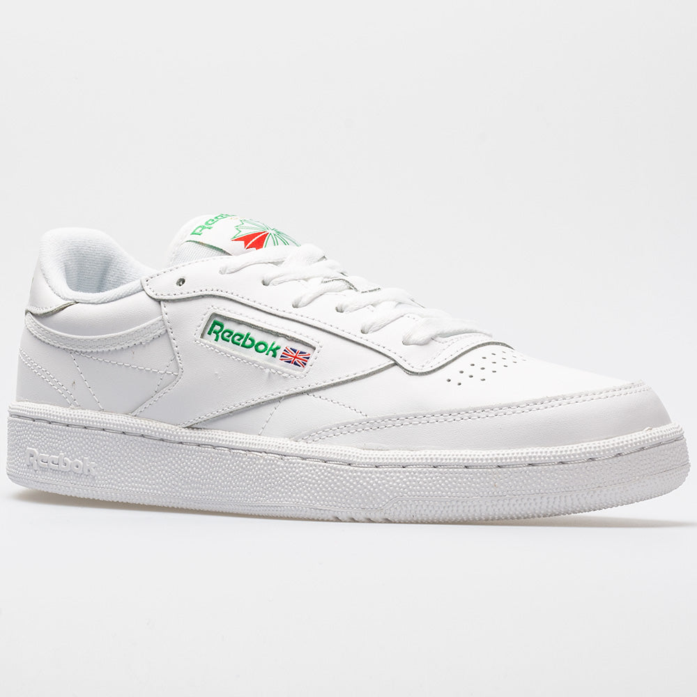 reebok men's classic club c wide white