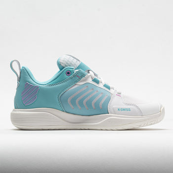 K-Swiss Ultrashot Team Women's Brilliant White/Angel Blue/Sheer Lilac (Item #116903)