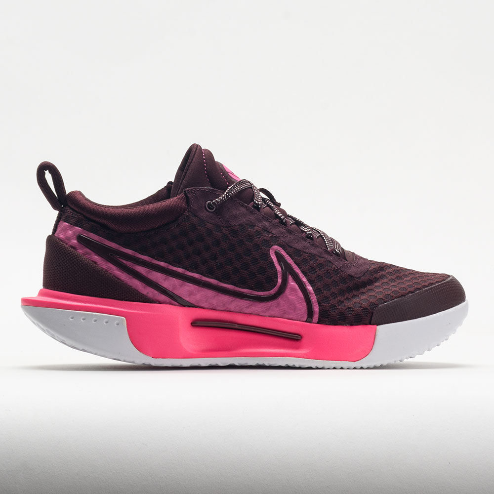 Nike Court Pro Women's Tennis Shoes Burgundy Crush/Pinksicle/Hyper Pink Size 8.5 Width B - Medium