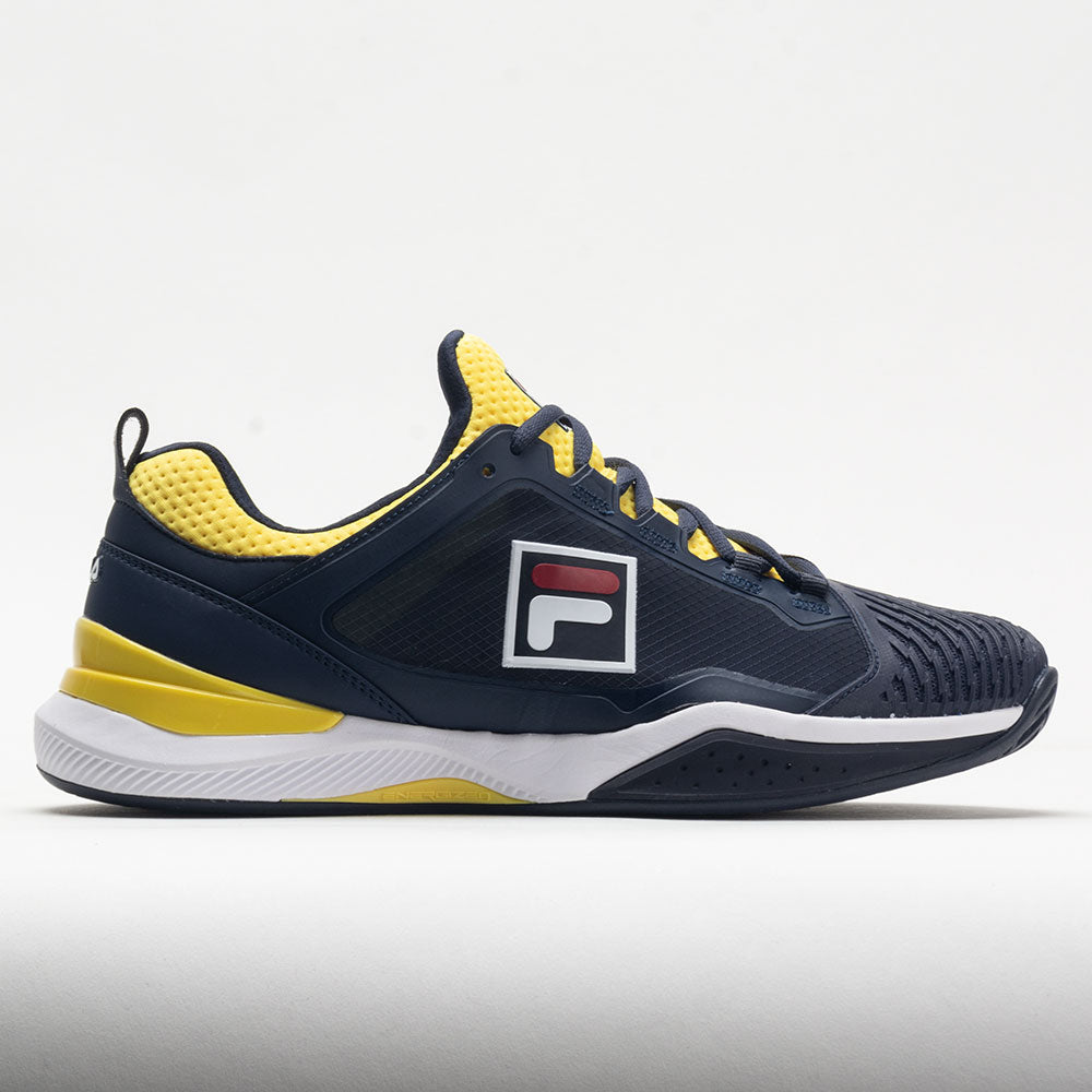 Fila Speedserve Energized Men's Tennis Shoes Navy/Buttercup/White Size 13 Width D - Medium