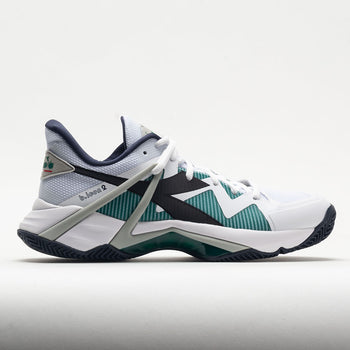 Diadora B.Icon 2 Clay Men's White/Black/Blue Corsair (Item #117018)