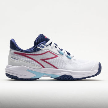 Diadora Trofeo 2 AG Pickleball Women's White/Blueprint/Pink Yarrow (Item #370081)