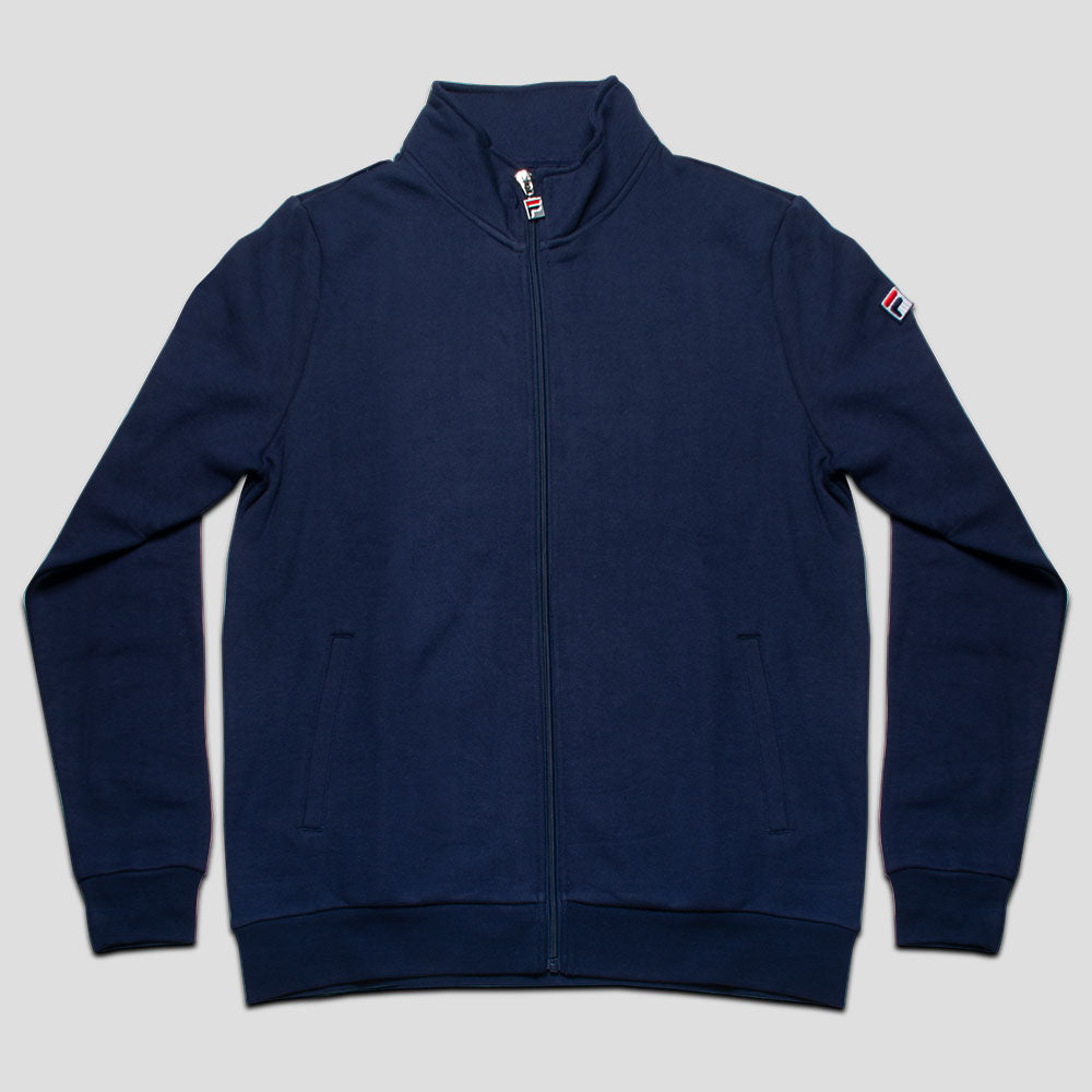 Fila Essentials Match Fleece Full Zip Jacket Men's Tennis Apparel Navy, Size Small