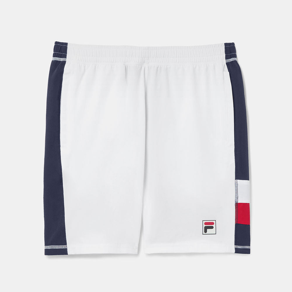 Fila Heritage Essentials Stretch Woven Short Men's Tennis Apparel White/Fila Navy/Fila Red, Size XXL