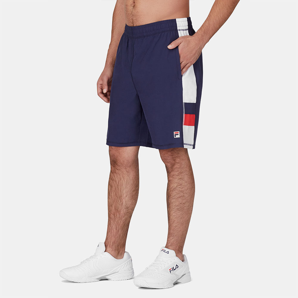 Fila Heritage Essentials Stretch Woven Short Men's Tennis Apparel Fila Navy/White/Red, Size Small