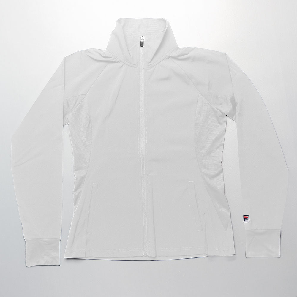 Fila Essentials Track Jacket Women's Tennis Apparel White, Size Large