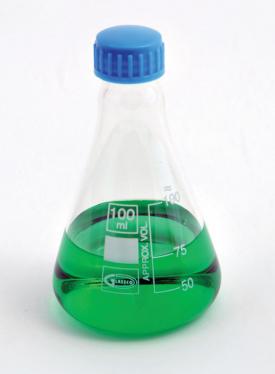 SKS Science Products - Polypropylene Plastic Erlenmeyer Flasks w/ Screw Caps