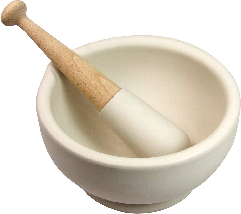 Mortar and Pestle, Porcelain, 130 mm Diameter, 320 ml volume