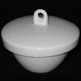 PZRT 2pcs Laboratory Porcelain Crucible with Lid, Lab Equipment Porcelain  Crucible, 30mL Capacity