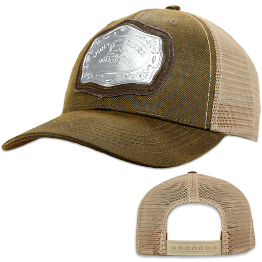 John Deere Workwear Waxed Canvas Hat W/Patch, Brown