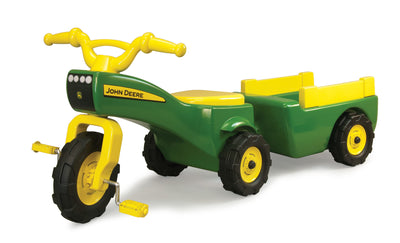john deere tricycle with wagon