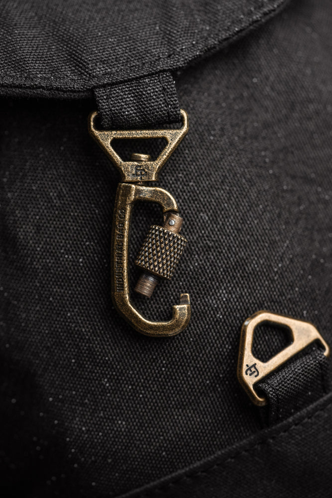 Brass locking carabiner