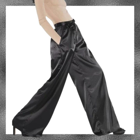 Pantalon palazzo en satin par Meche The Label