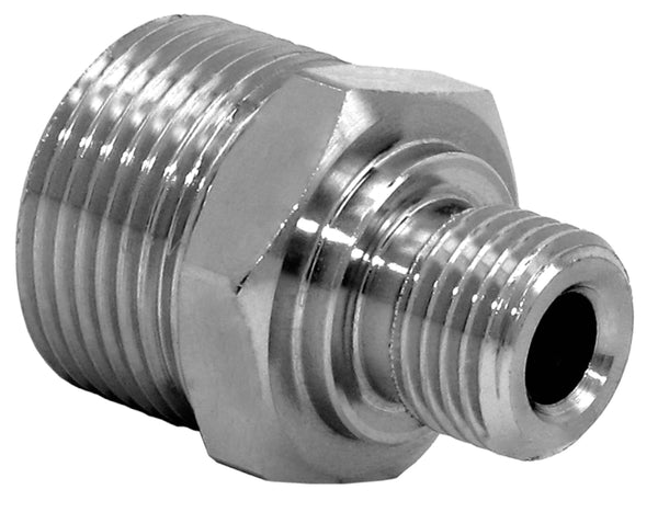 Mosmatic fitting VER 4000 psi brass nikel plated Male M22X1.5QV to Male G1/4inM 52.221
