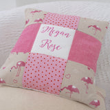 Flamingo Name Cushion