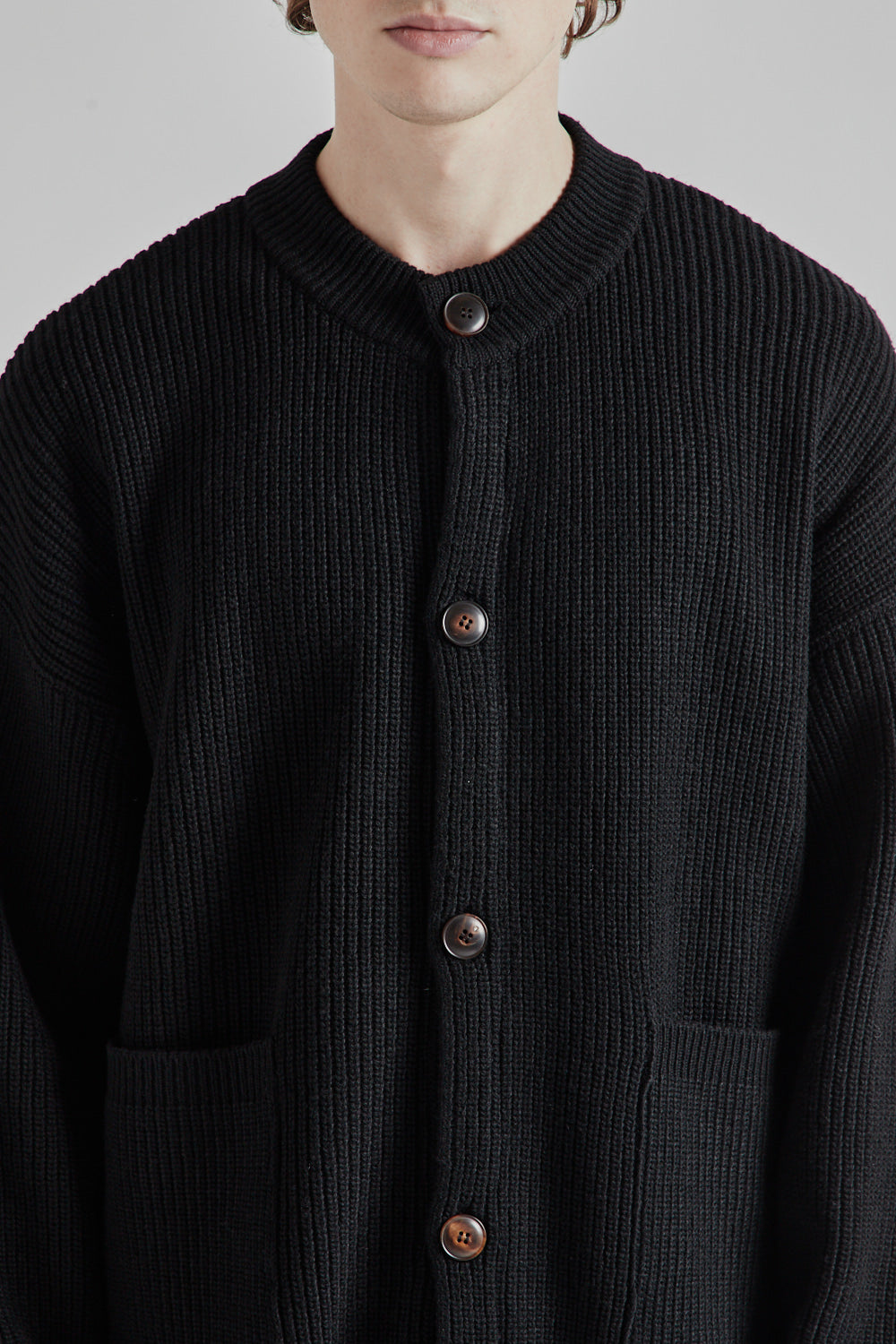 Frizmworks Heavy Wool Round Cardigan Black 06