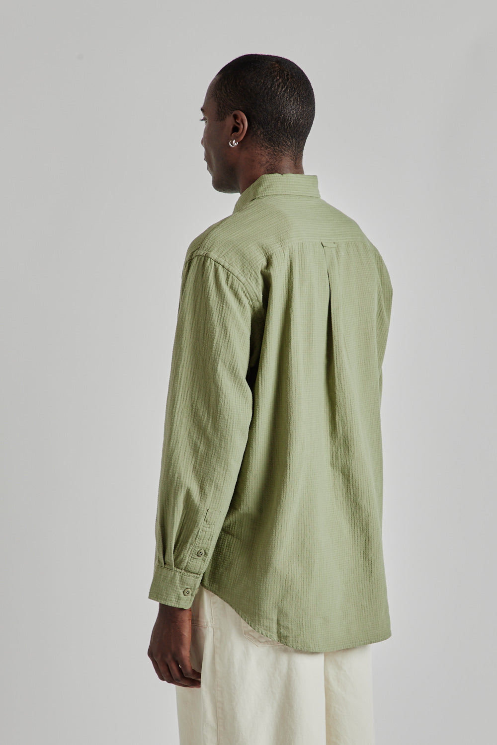 Frizmworks OG DOBBY WEAVE SEERSUCKER SHIRT OLIVE 04
