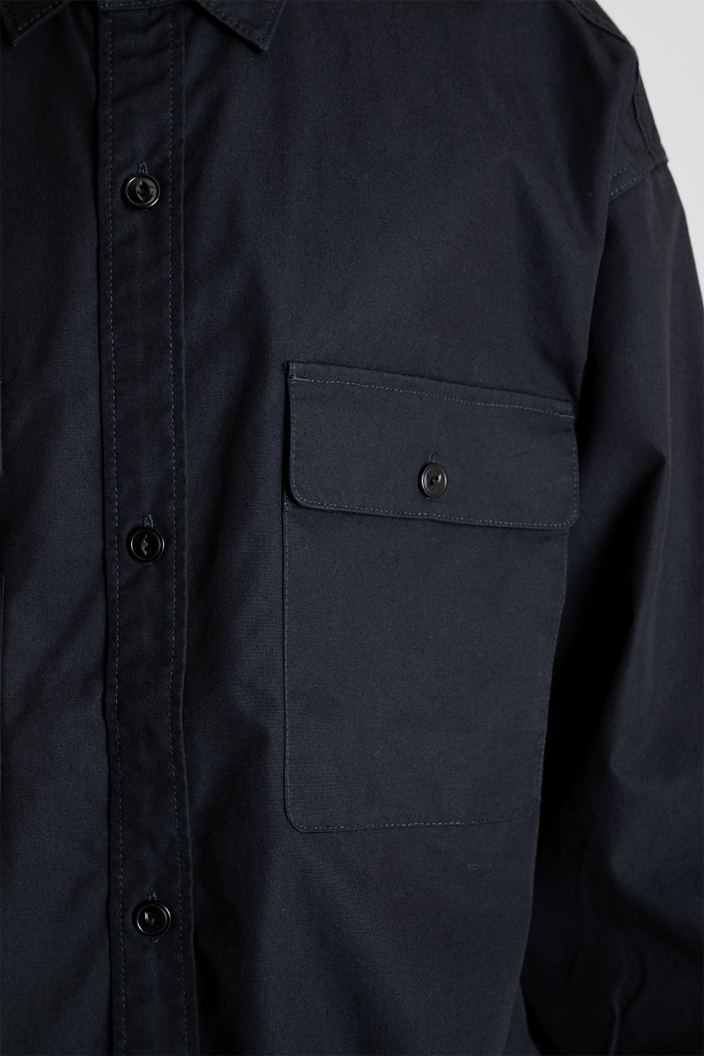 Nanamica Utility Light Wind Shirt Black Detail 02