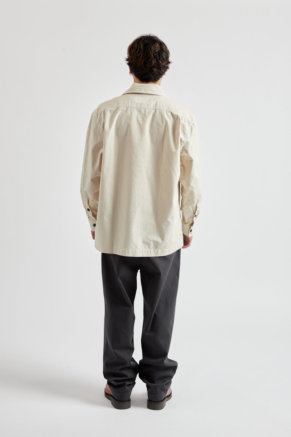 Parages Sporting Ripstop Shirt Chalk 05
