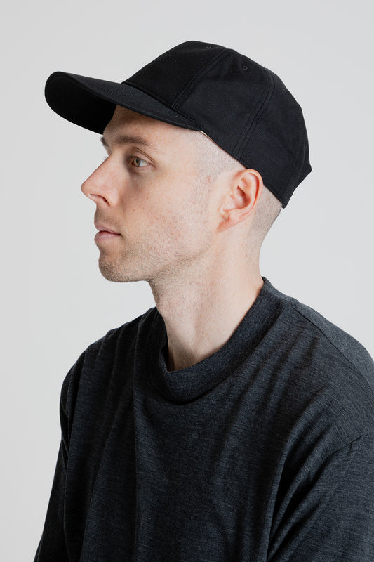 Poten Military Cap in Black | Wallace Mercantile Shop