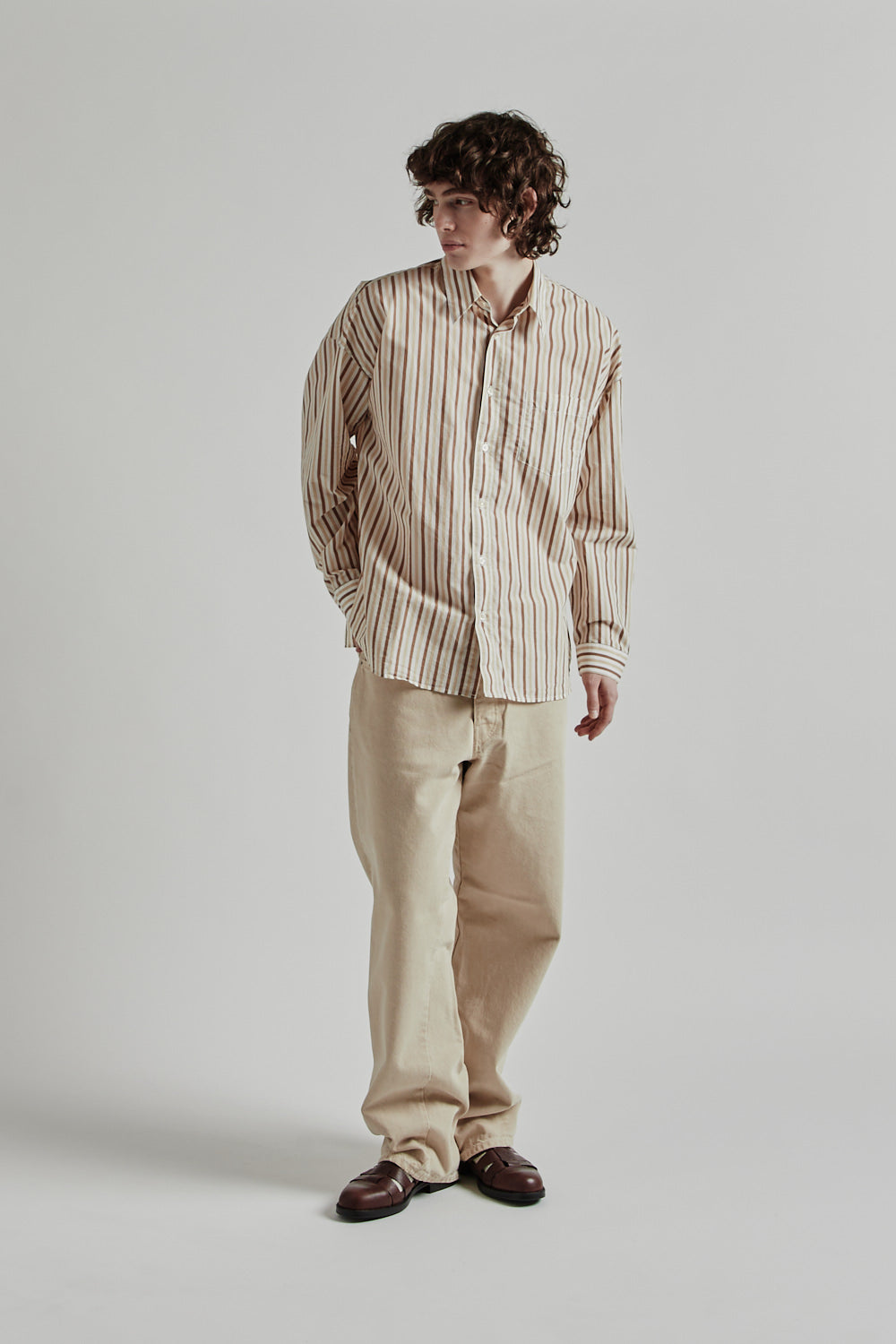 Sunflower SS25 Stable Shirt Beige Stripe 10