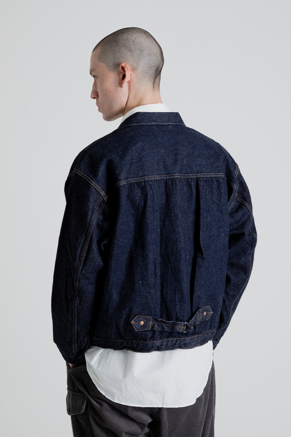 Kaptain Sunshine Denim Trucker Jacket in Indigo One Wash | Wallace Mer