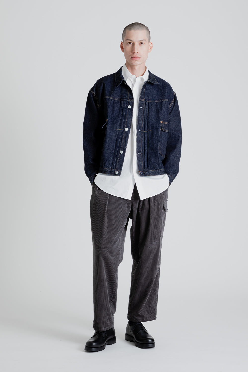 Kaptain Sunshine Denim Trucker Jacket in Indigo One Wash | Wallace Mer