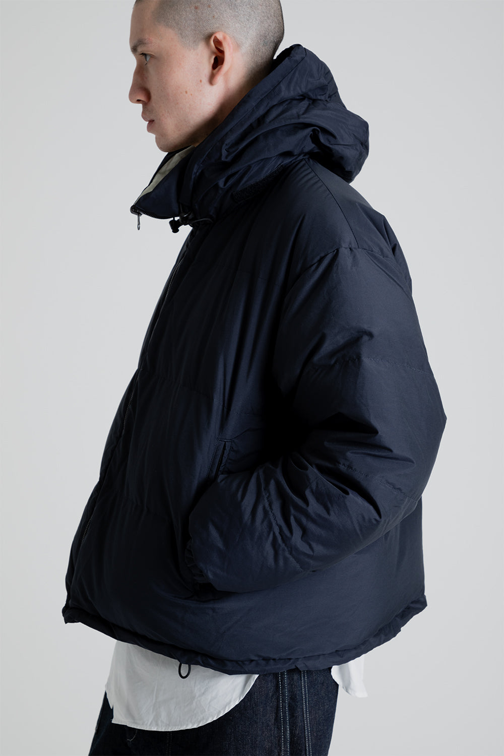 Kaptain Sunshine Mont Blanc Puffer Down Jacket Reversible Navy Detail 11
