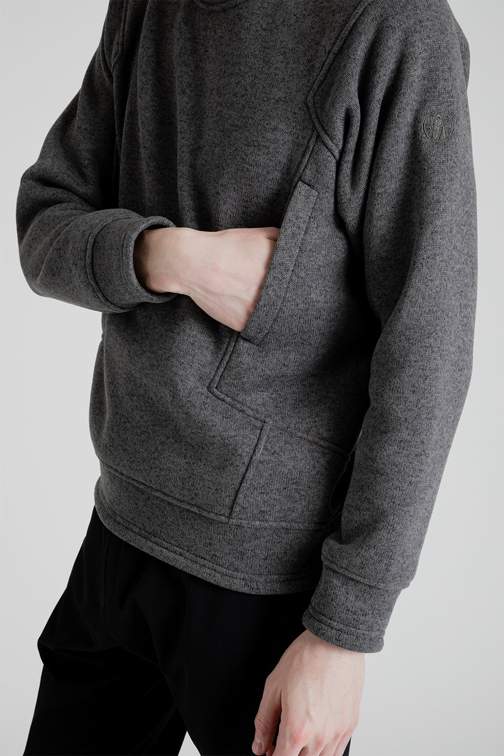 Poutnik Sage Sweatshirt Ash Grey Melange Detail 04
