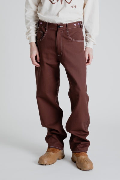 MAATEE&SONS 23SS SET UP TROUSERS L.BRWN 販売スペシャル educacao