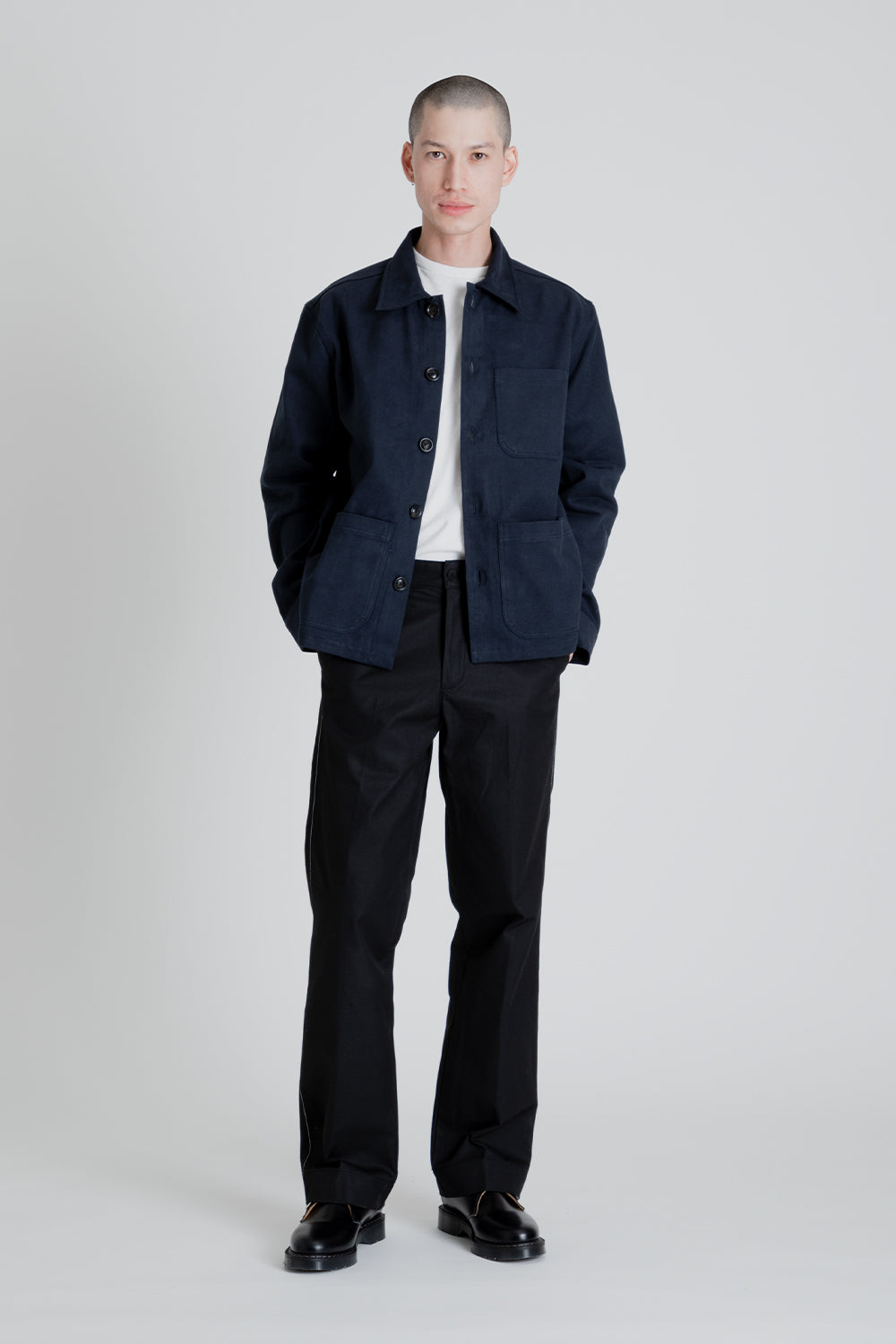 Schnayderman's Overshirt Chore Twill in Dark Navy | Wallace Mercantile