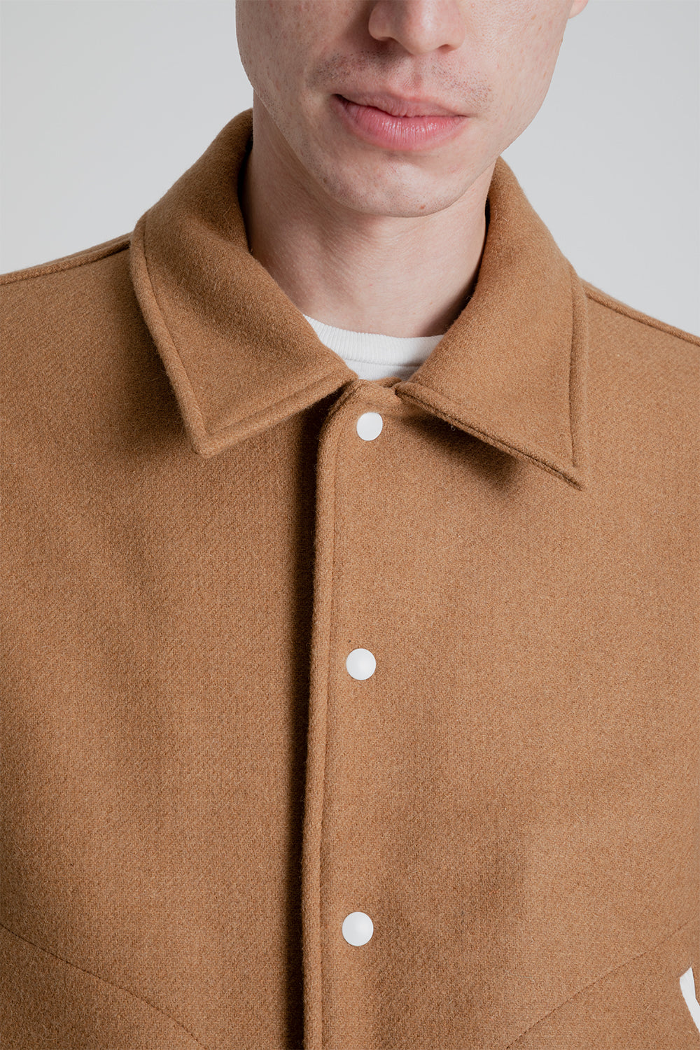 Uniform Bridge Wool Varsity Blouson Beige Detail 07